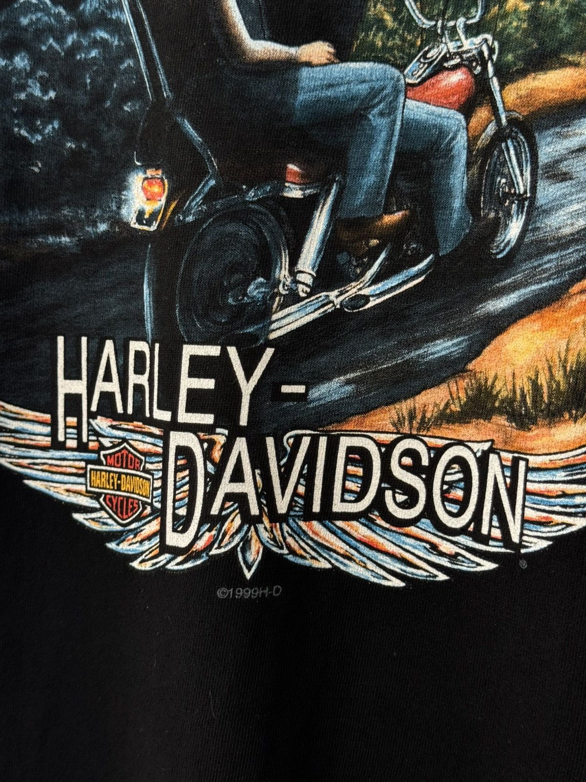Harley Davidson × Vintage Harley Davidson HD Vintage Day and Night 1998 1999 Tee Size US M / EU 48-50 / 2 - 5 Thumbnail