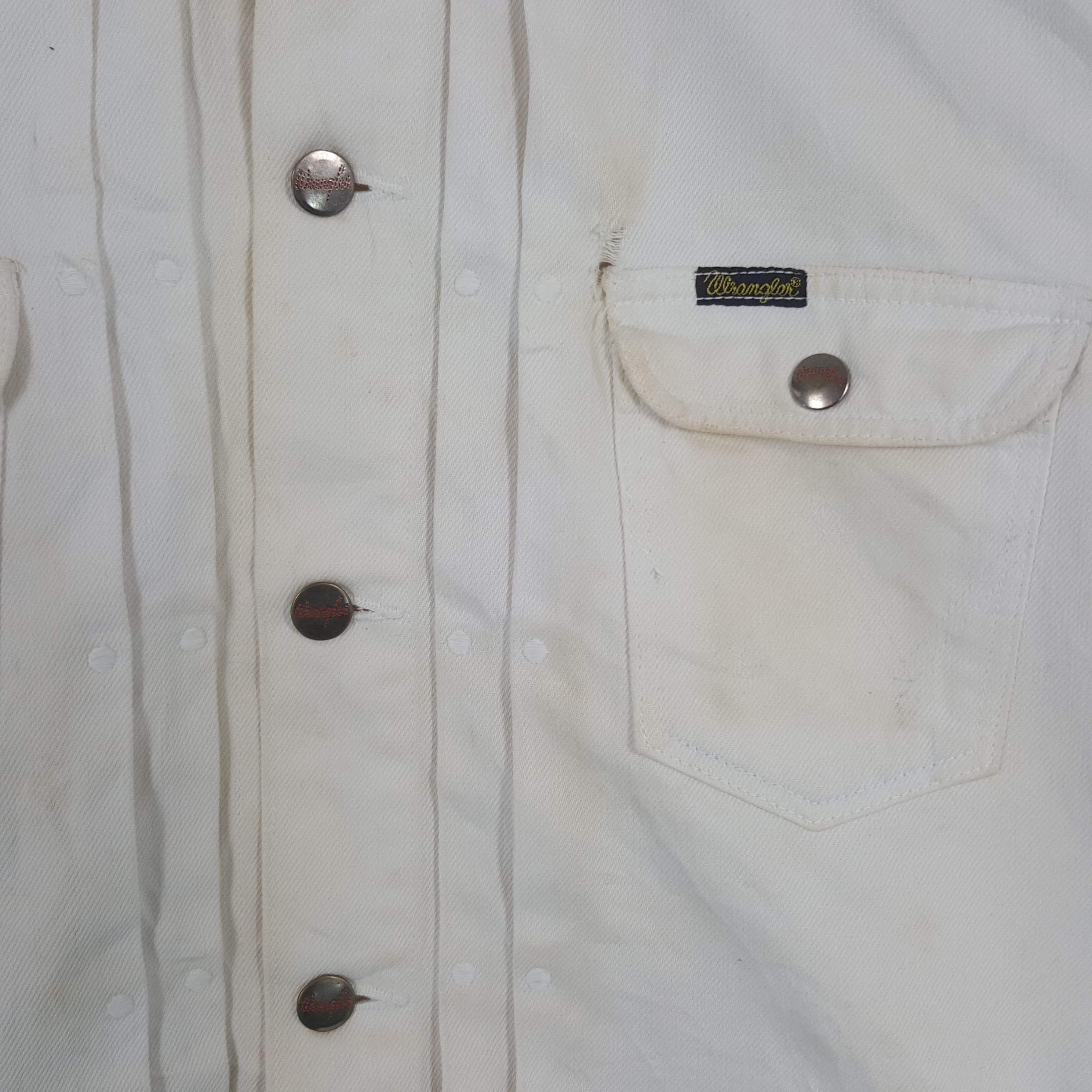 Vintage × Wrangler Vintage Wrangler Japanese Style Denim Bikers Jacket Size US M / EU 48-50 / 2 - 2 Thumbnail