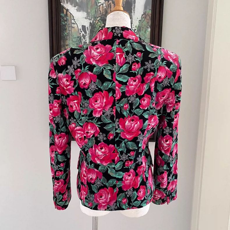 Kenzo KENZO Vintage retro rose snowflake suit jacket Size XS / US 0-2 / IT 36-38 - 2 Thumbnail