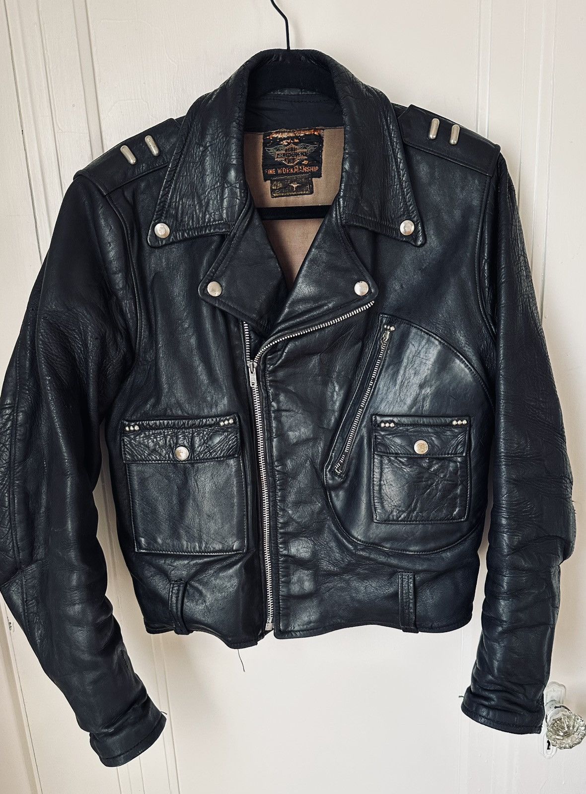 Harley Davidson Harley Davidson 40s Cycle Champ Leather Jacket Size US M / EU 48-50 / 2 - 1 Thumbnail