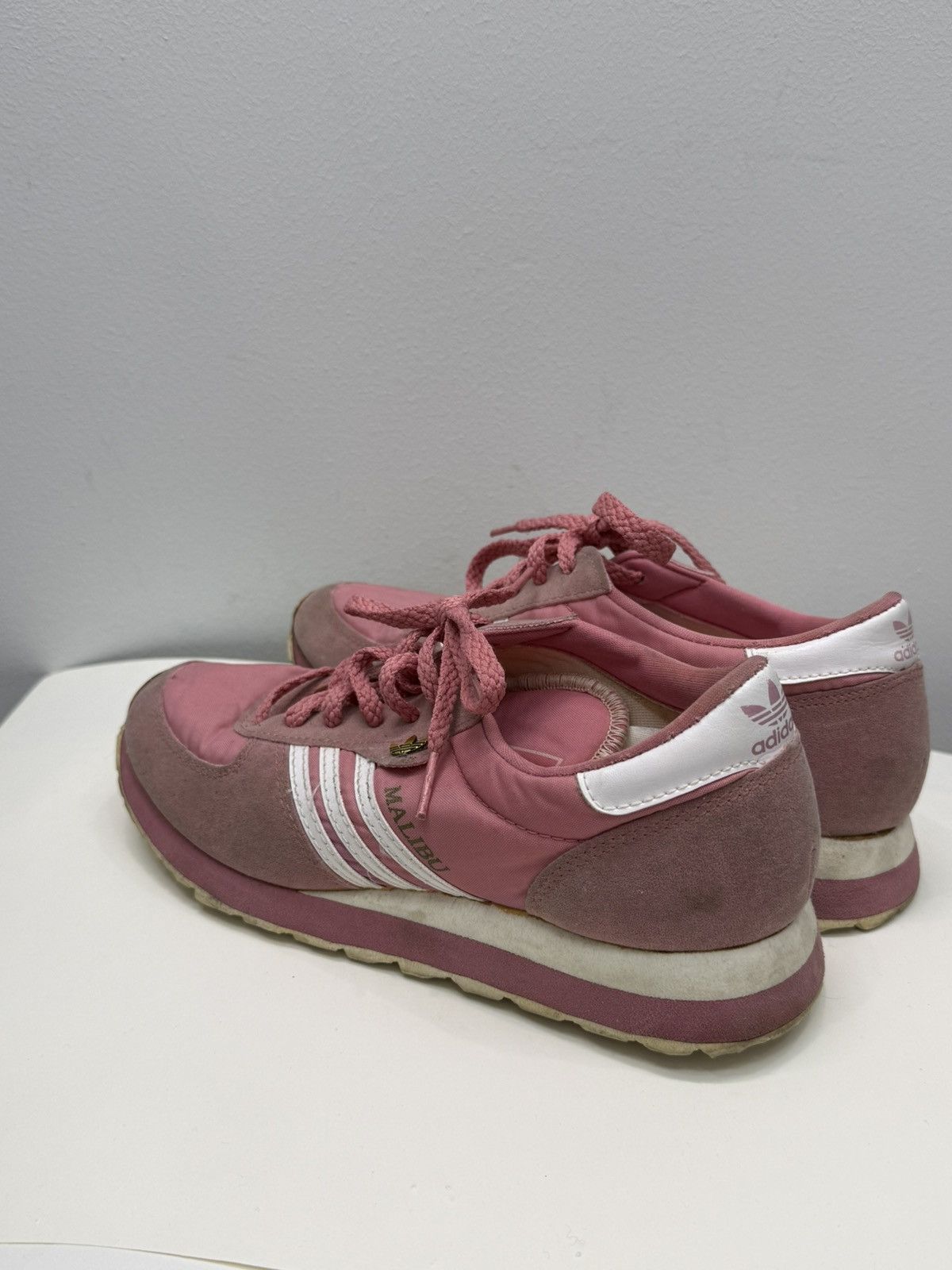 Adidas Adidas Malibu Vintage 80s Pink Waffle Running Shoes Size US 4.5 / IT 34.5 - 3 Thumbnail
