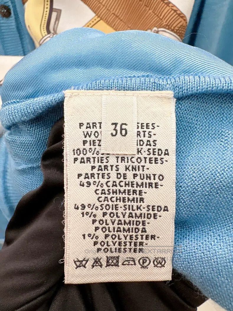 Hermes Hermes Blue silk knitted cardigan Size XS / US 0-2 / IT 36-38 - 4 Thumbnail