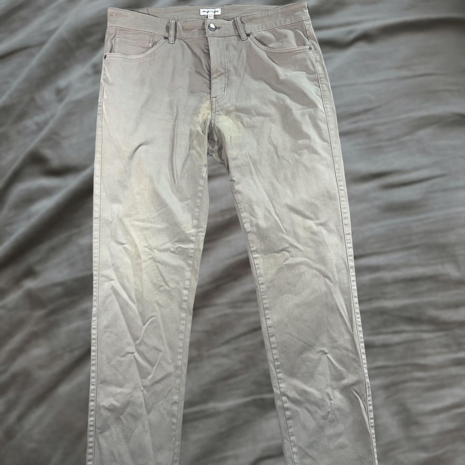 Peter Millar Peter Millar Pants Mens 35x32 Beige Signature Sateen Classic Fit Chino Stretch Size US 35 - 1 Thumbnail