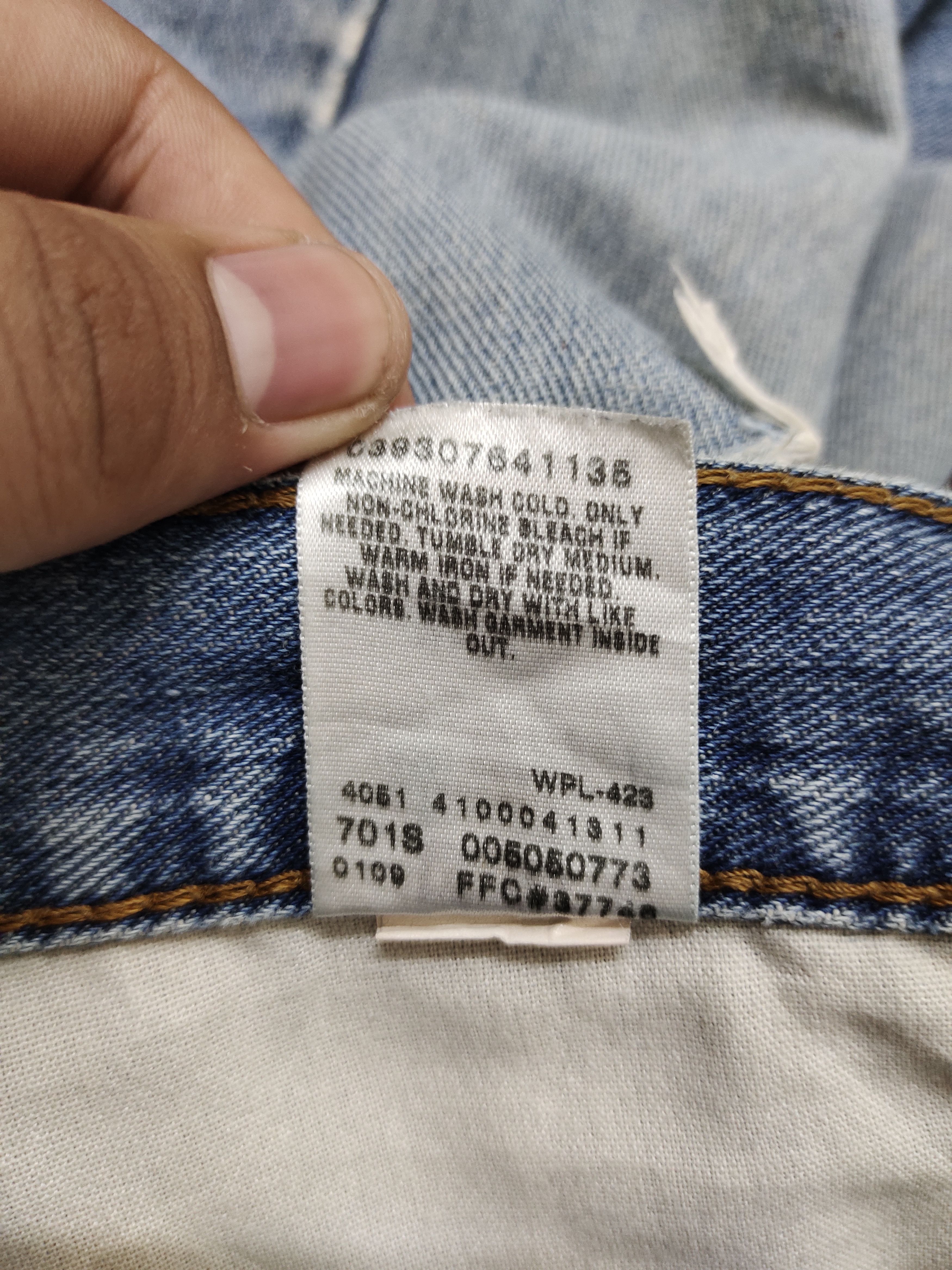 Levi's Size 36x33 Vtg Levis 505 Regular Fit Jean Distressed Painted Size US 36 / EU 52 - 21 Thumbnail
