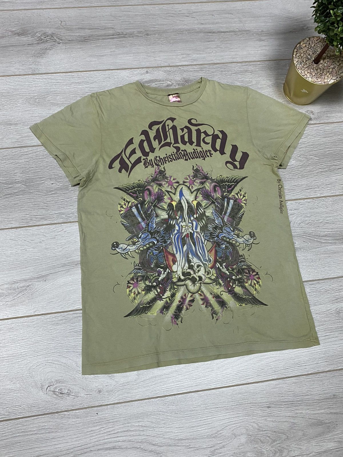 Ed Hardy Ed hardy wolf 🐺 vintage big logo t-shirt roses, eagle, ship Size US S / EU 44-46 / 1 - 5 Thumbnail