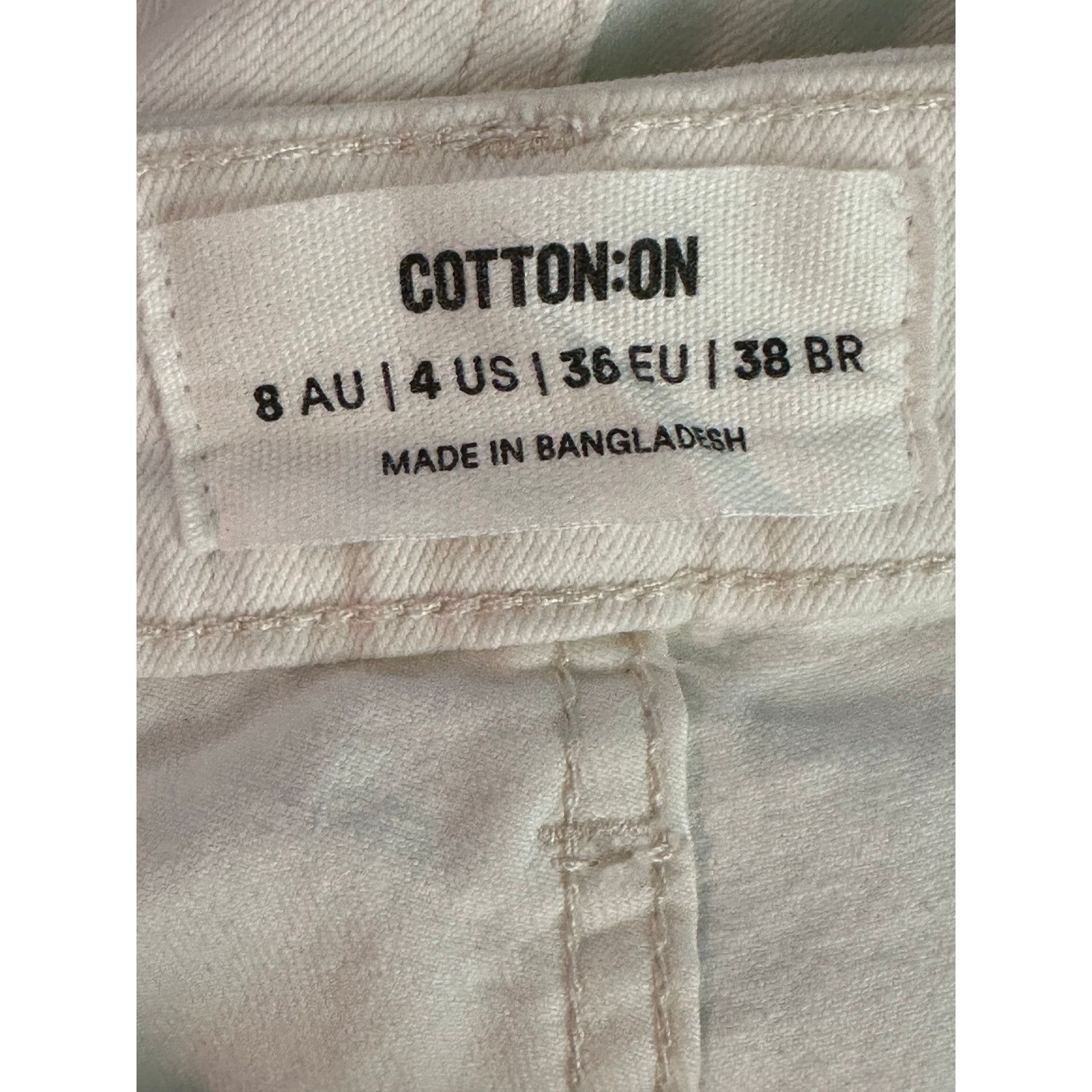 Cotton On Cotton On white high rise skinny split jeans size 4 Size 27" / US 4 / IT 40 - 3 Thumbnail