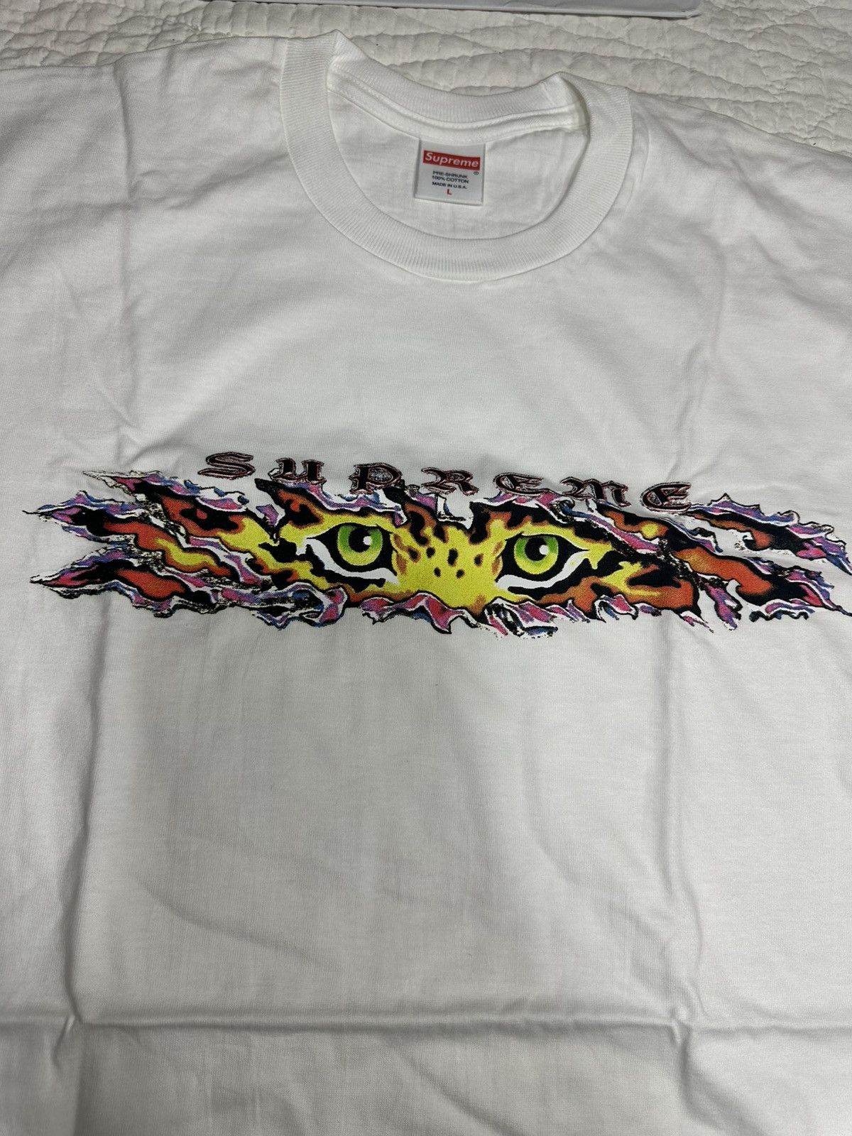 Supreme SUPREME EYES TEE- WHITE SIZE LARGE NEW Size US L / EU 52-54 / 3 - 2 Thumbnail