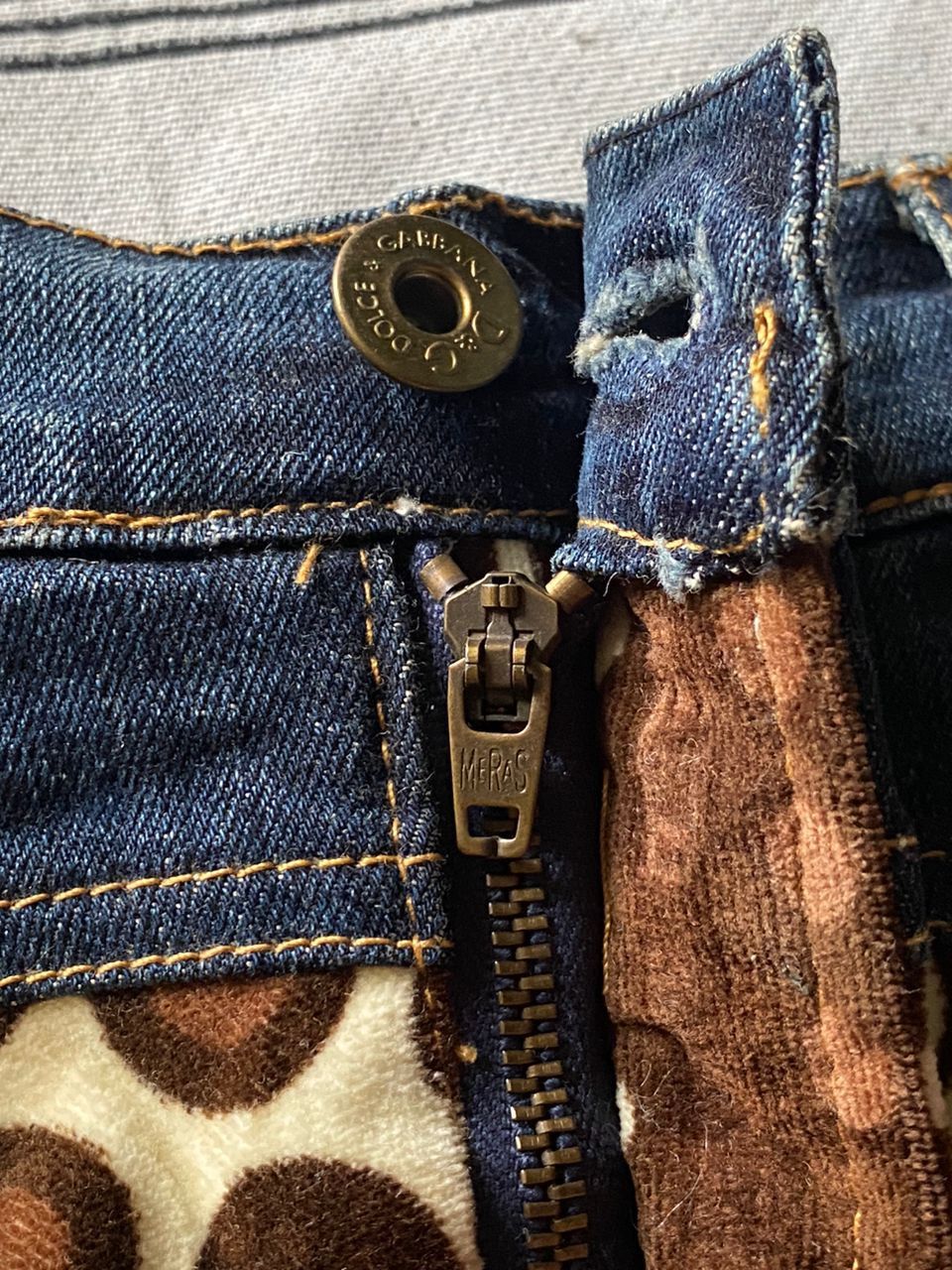 Dolce & Gabbana Vintage Dolce & Gabbana Denim Geo Pattern Skirt Size 28" / US 6 / IT 42 - 4 Thumbnail