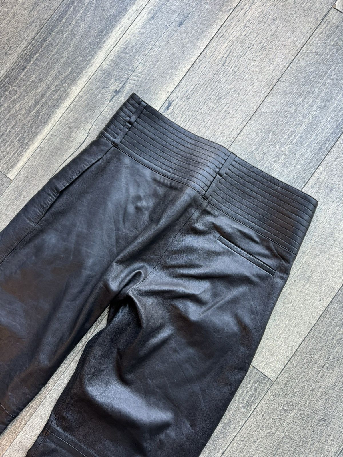 Loewe Loewe Black Lamb Skin Leather Pants New - 36 Size US 32 / EU 48 - 15 Thumbnail