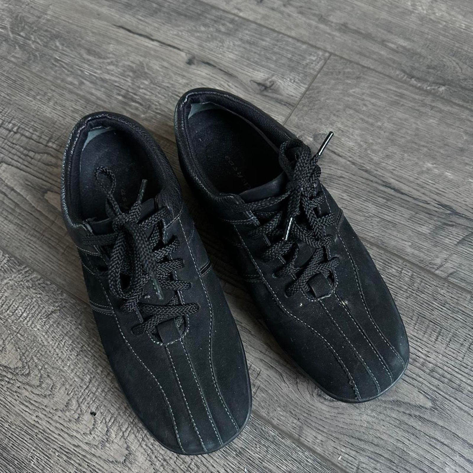 Vintage Vintage Striped Suede Black Sporty Low Designer Slim Sneaker Size US 6 / IT 36 - 4 Thumbnail