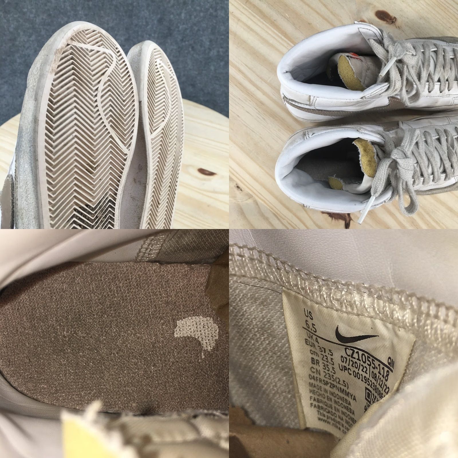 Nike Nike Blazer Mid 77 Vintage Sneakers Women White Lace Up Size 6.5 Shoes Size M / US 6-8 / IT 42-44 - 10 Thumbnail