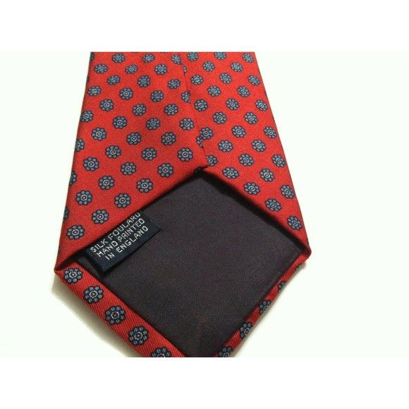 Allen Solly ALLEN SOLLY MENS RED 100%SILK NECK TIE WIDTH: 3 1/4" Size ONE SIZE - 4 Thumbnail