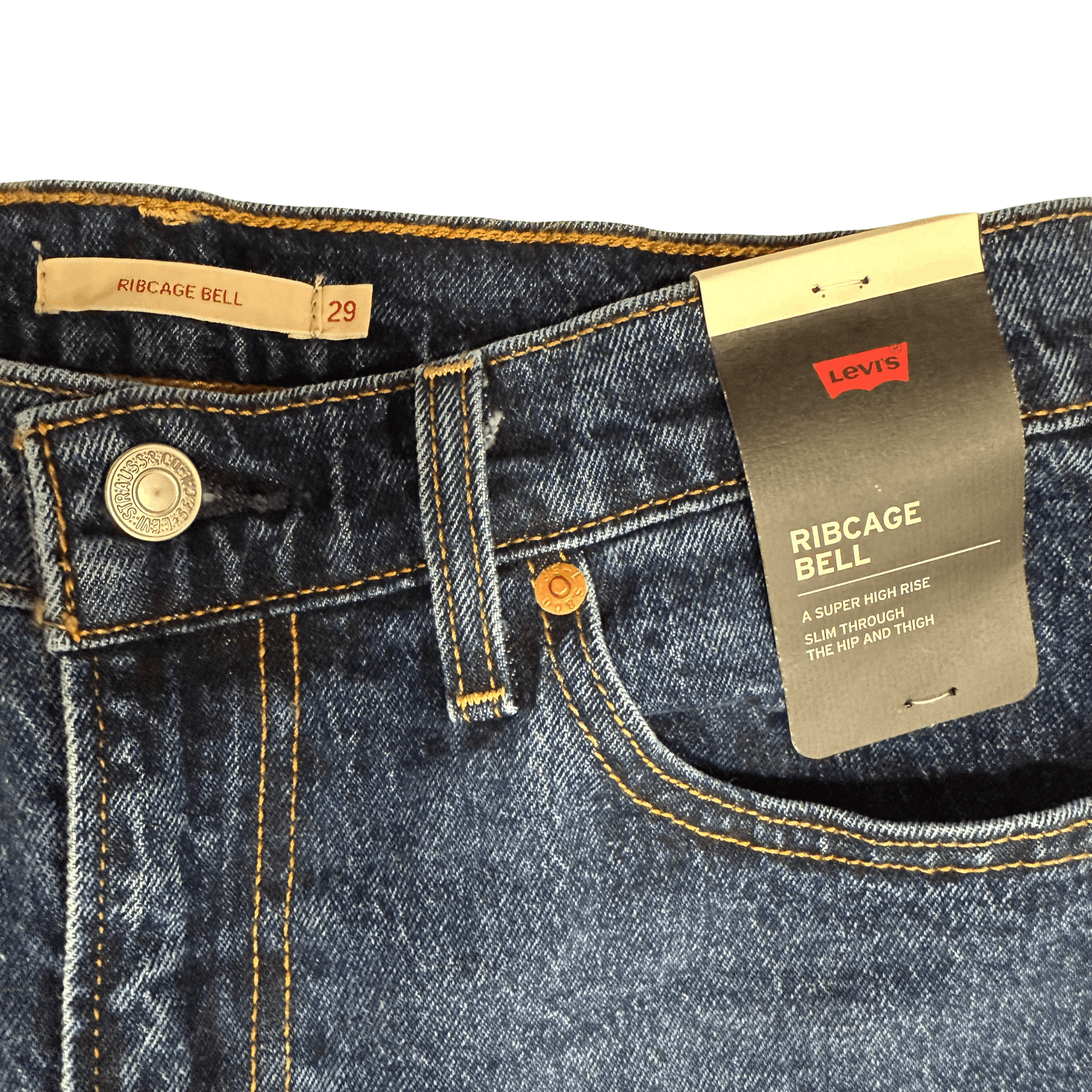 Levi's New With Tags Levi's Ribcage Bell Bottom Jeans Size 29" - 3 Thumbnail