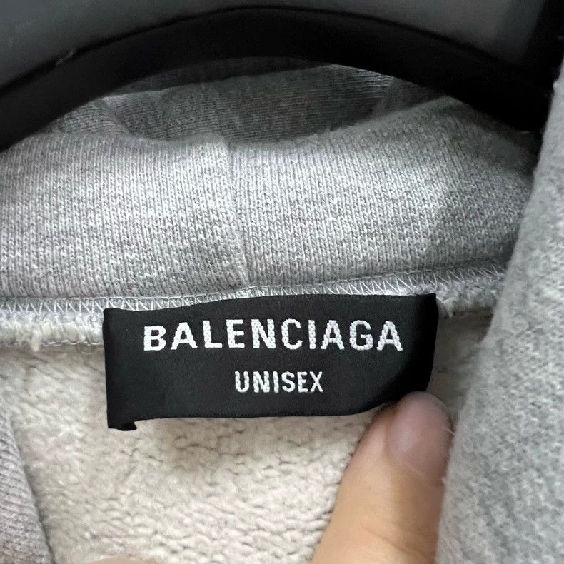 Balenciaga Balenciaga Grey logo hoodie Size US M / EU 48-50 / 2 - 4 Thumbnail