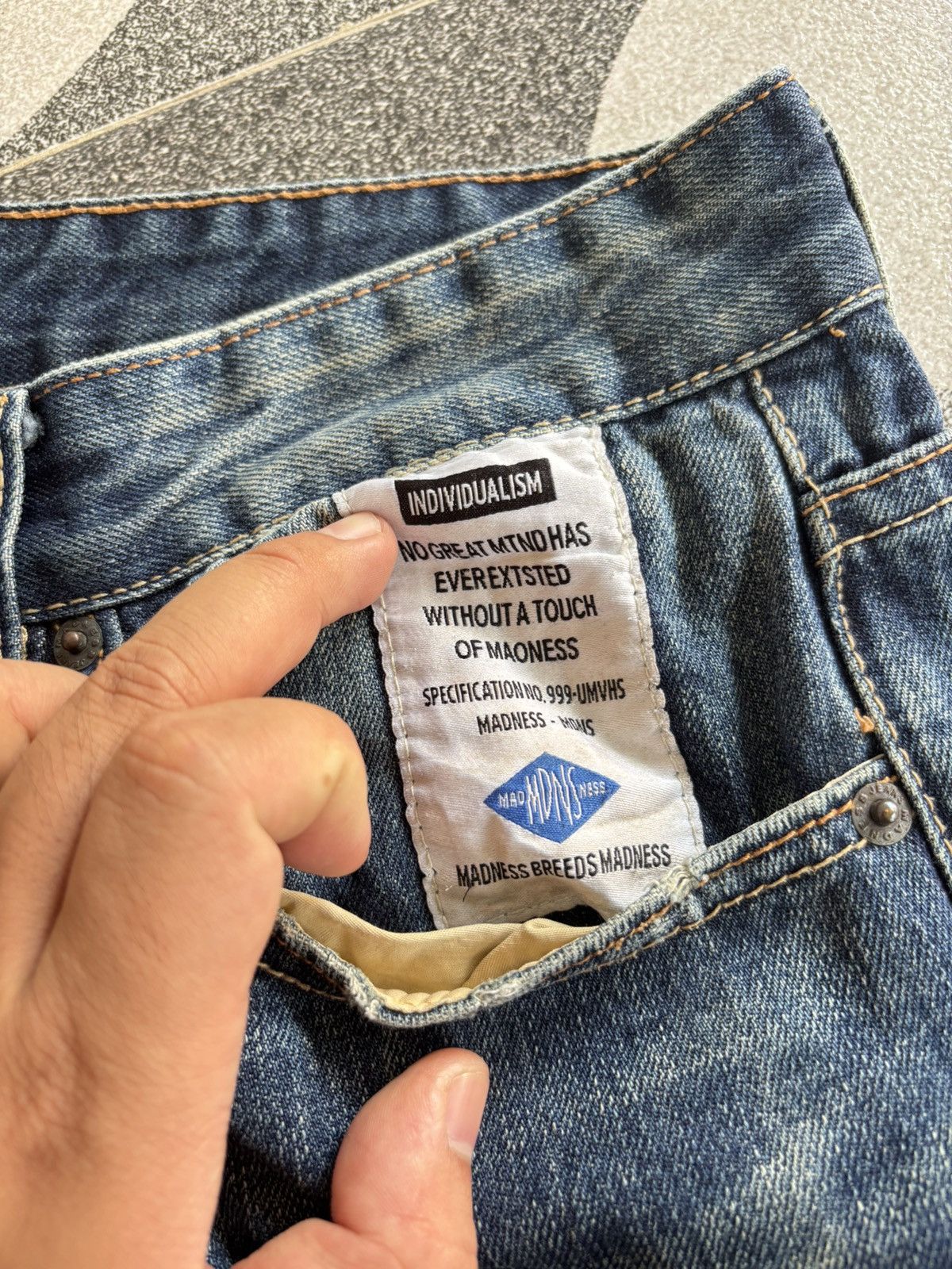 Madness Y2K Madness Individualism Distressed Denim Pants Size US 34 / EU 50 - 4 Thumbnail