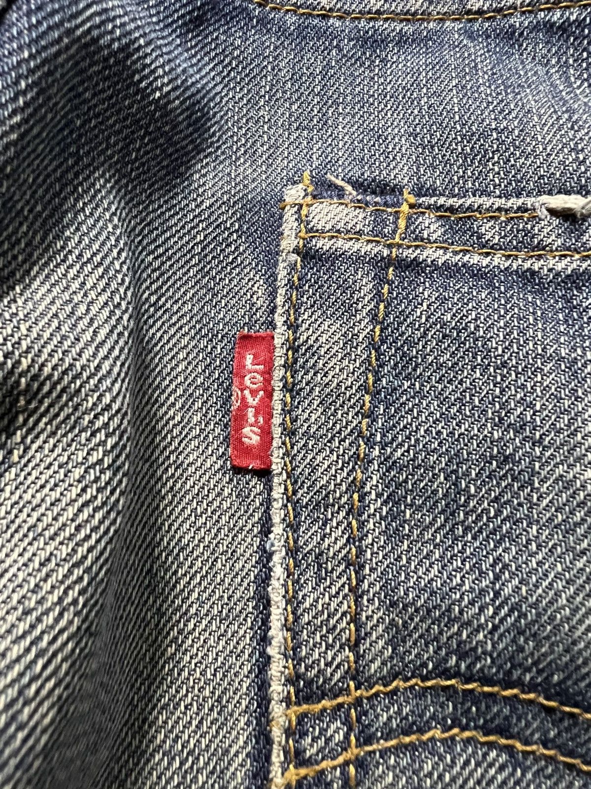 Levi's × Levi's Vintage Clothing 💥Baggy💥Vintage 90’s -00’ Levis 503 Mud Wash Distress Jeans Size US 35 - 18 Thumbnail