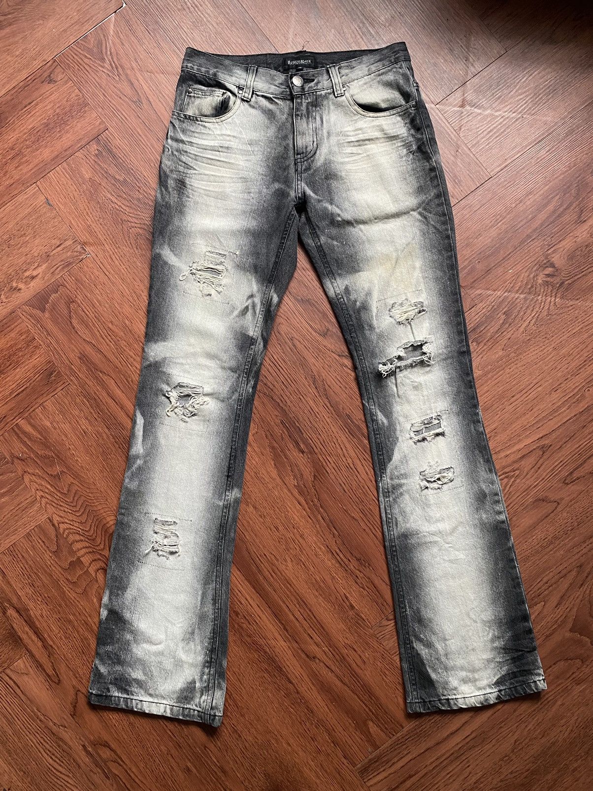 If Six Was Nine × Japanese Brand LOWBOX PAINTED DISTRESSED FLARE