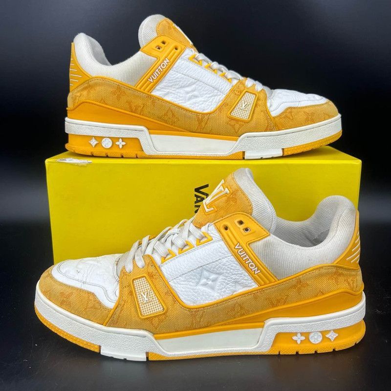 Louis Vuitton Louis Vuitton Trainer Low Top Sneakers in Orange -2508 Size US 10.5 / IT 40.5 - 7 Thumbnail