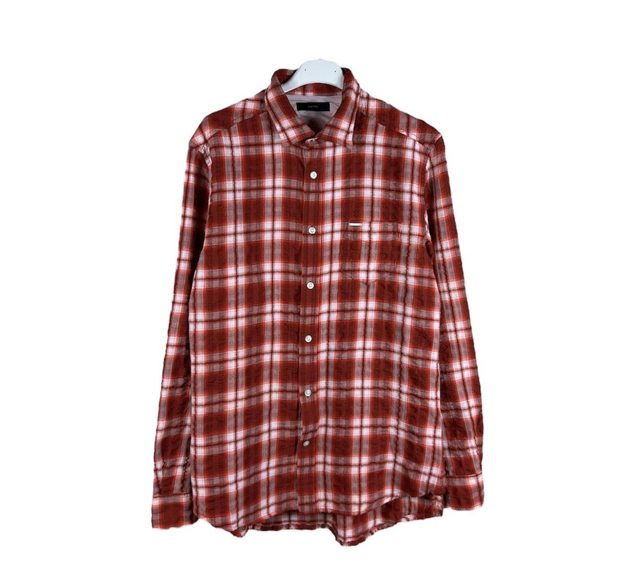 Diesel Diesel plaid button up checked distressed shrunk shirt logo Size US L / EU 52-54 / 3 - 1 Thumbnail