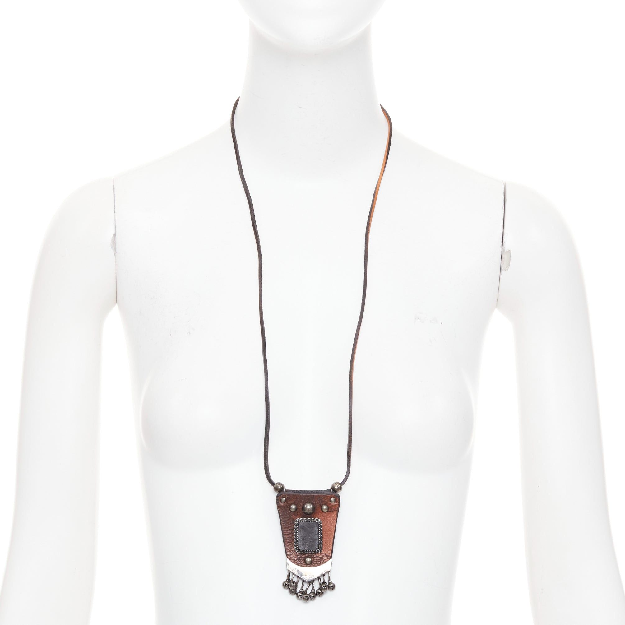 Saint Laurent Paris SAINT LAURENT Hedi Slimane 2015 Runway Psych Rock Bohemian Stone necklace Size ONE SIZE - 1 Thumbnail
