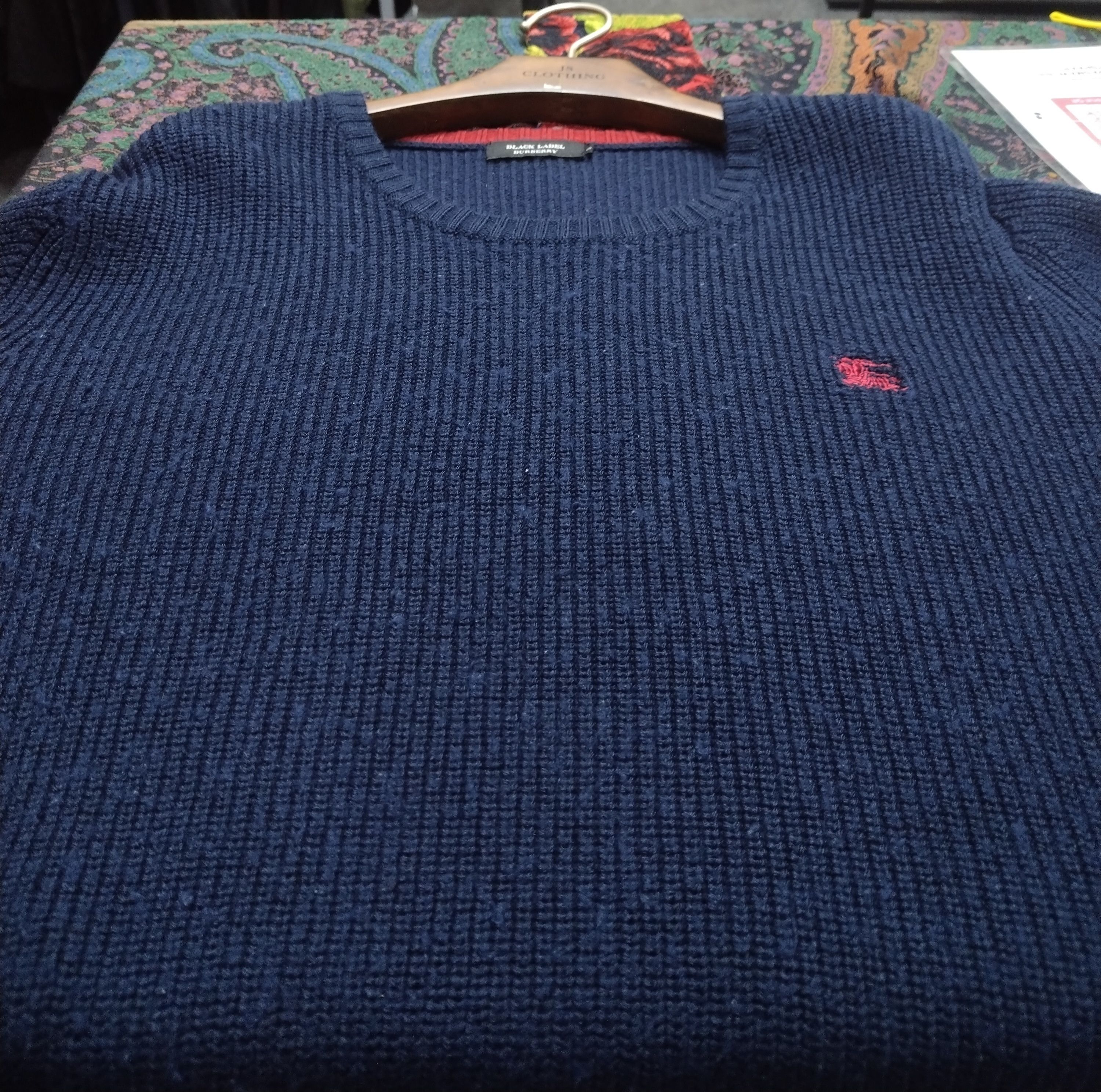 Aran Isles Knitwear × Burberry Vtg Burberry Black Label Knitwear Rare Double Line Size US M / EU 48-50 / 2 - 14 Thumbnail
