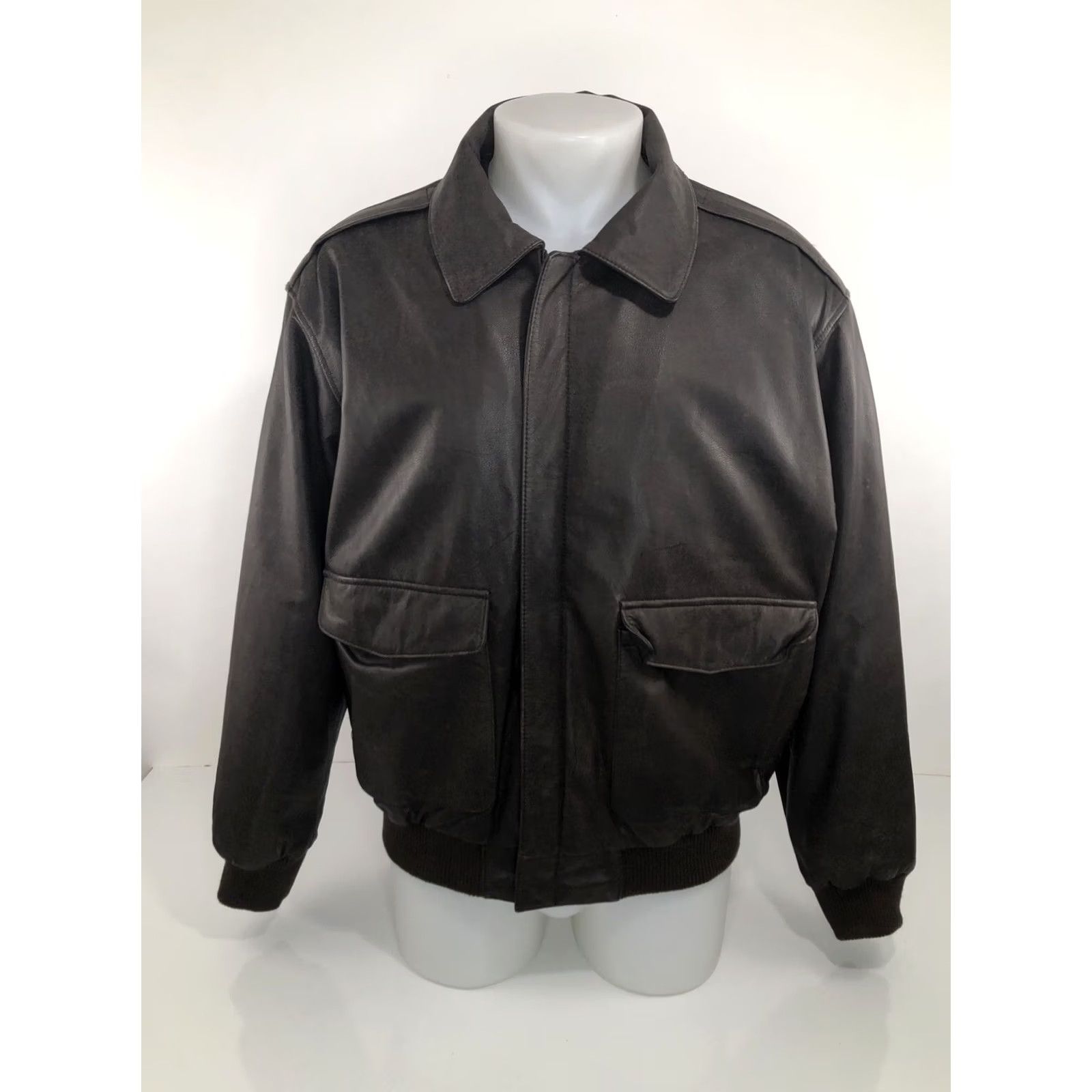 Orvis ORVIS Leather Bomber Jacket Mens L Brown Fish Theme Leather Bomber Jacket Mens L Brown Fish Theme Size US L / EU 52-54 / 3 - 2 Thumbnail
