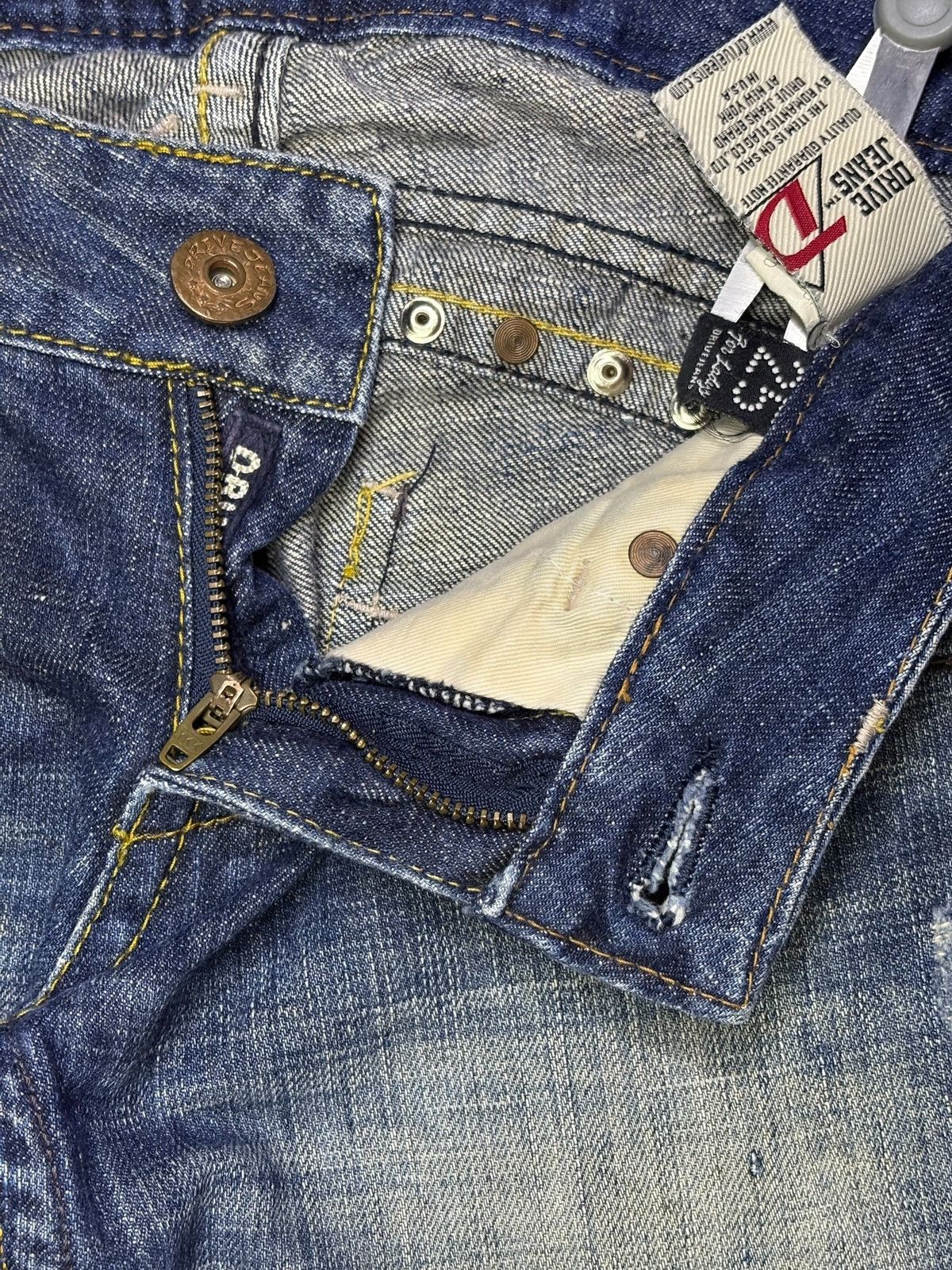 Seditionaries Vintage Japanese Brand Faded Mud Wash Studded Flare Jeans Size 28" / US 6 / IT 42 - 9 Thumbnail