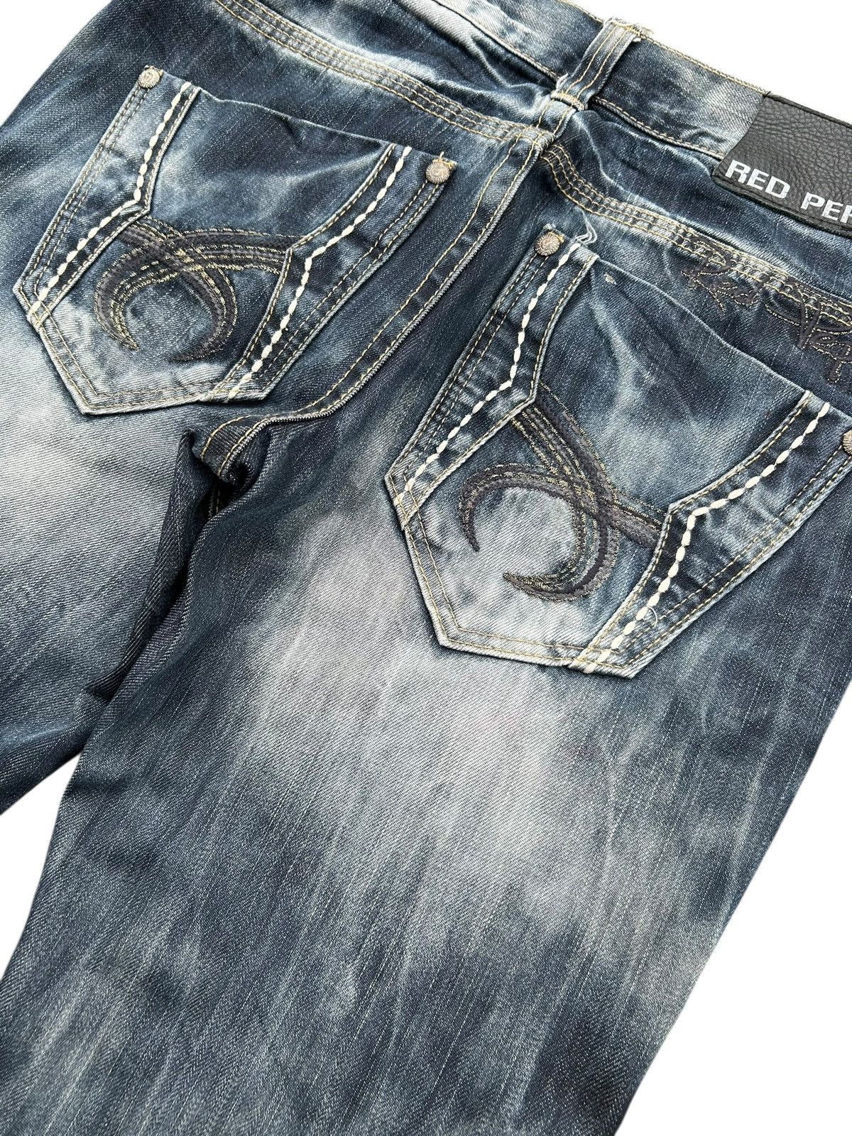 Kapital RED PEPPER JAPANESE DISTRESSED DENIM JEANS Size US 34 / EU 50 - 12 Thumbnail