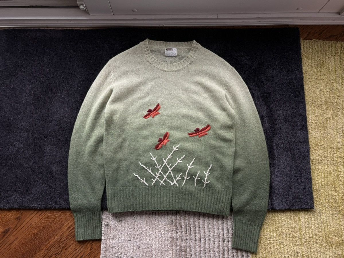 Sears × Vintage 70s Embroidered Vintage Wool Sweater Gradient Knit Pullover Size US M / EU 48-50 / 2 - 12 Thumbnail
