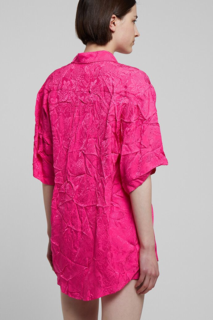 Balenciaga o1y0625 Solid Color Shirt in Fuchsia Size XS / US 0-2 / IT 36-38 - 3 Thumbnail