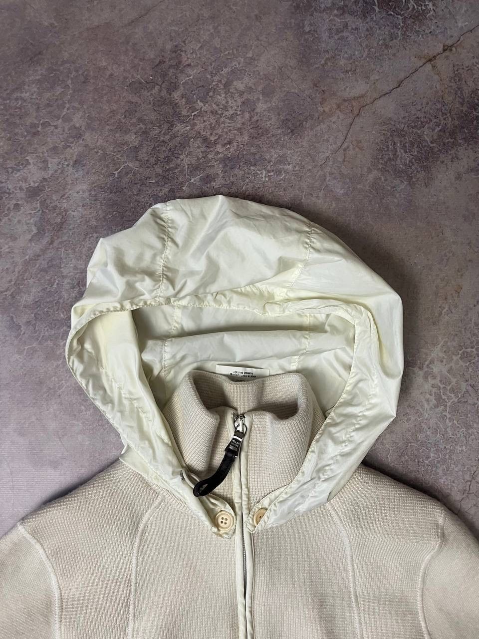 Designer × Prada Prada Zip-Hoodie Sweater Wool 100% Luxury Black Logo Size M / US 6-8 / IT 42-44 - 3 Thumbnail