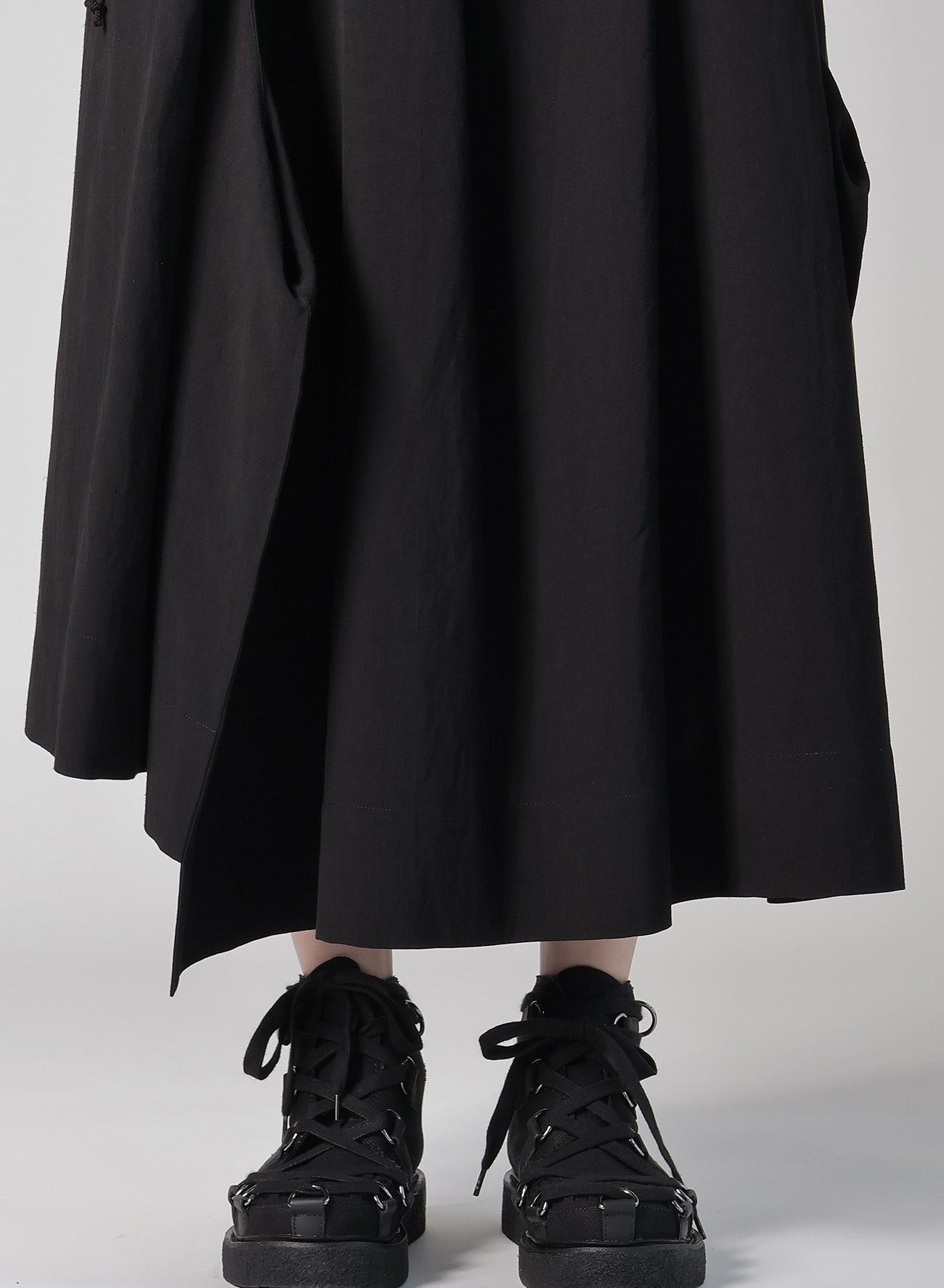 Yohji Yamamoto Yohji Yamamoto - POPLIN UNBALANCED TUCK SKIRT HAKAMA PANTS Size 31" - 9 Thumbnail