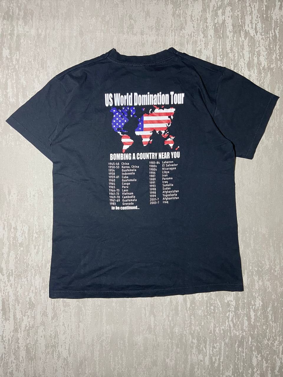 Band Tees US Domination Bombing Tour Humor T-Shirt Made in USA Size US L / EU 52-54 / 3 - 1 Thumbnail