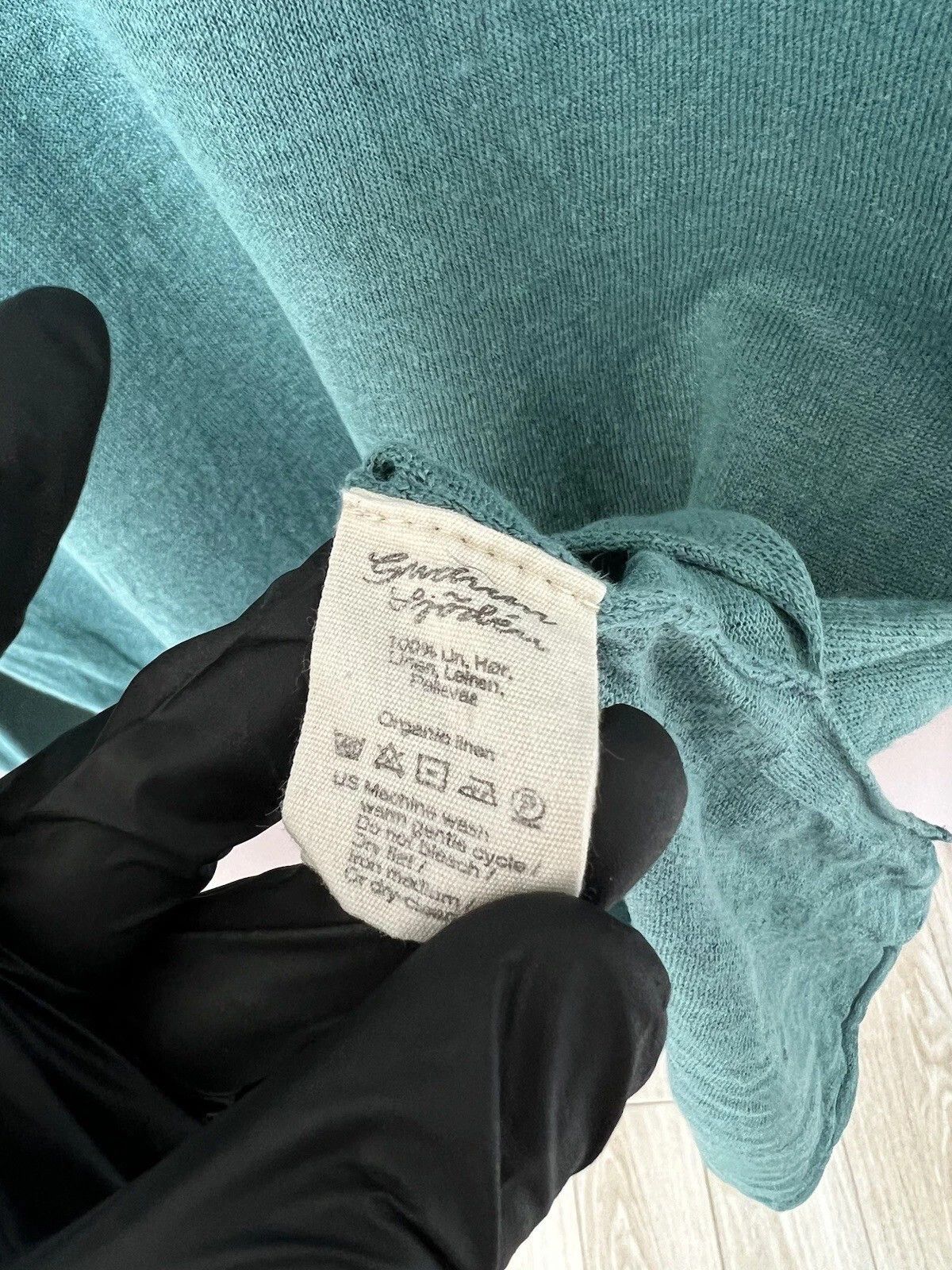 Gudrun Sjoden Gudrun Sjoden Linen Long Sweater Womens Size L Turquoise Size L / US 10 / IT 46 - 9 Thumbnail