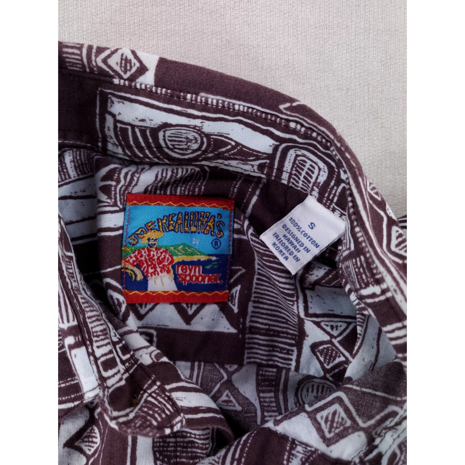 Reyn Spooner Reyn Spooner Hawaiian Shirt Brown Totem Tiki Print Mens S Size US S / EU 44-46 / 1 - 2 Thumbnail