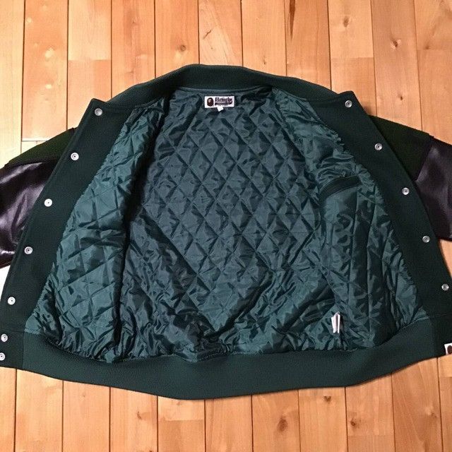 Bape 🔥Limited to 99🔥 Leather sleeve varsity jacket VERY APE BAPE Size US M / EU 48-50 / 2 - 7 Thumbnail