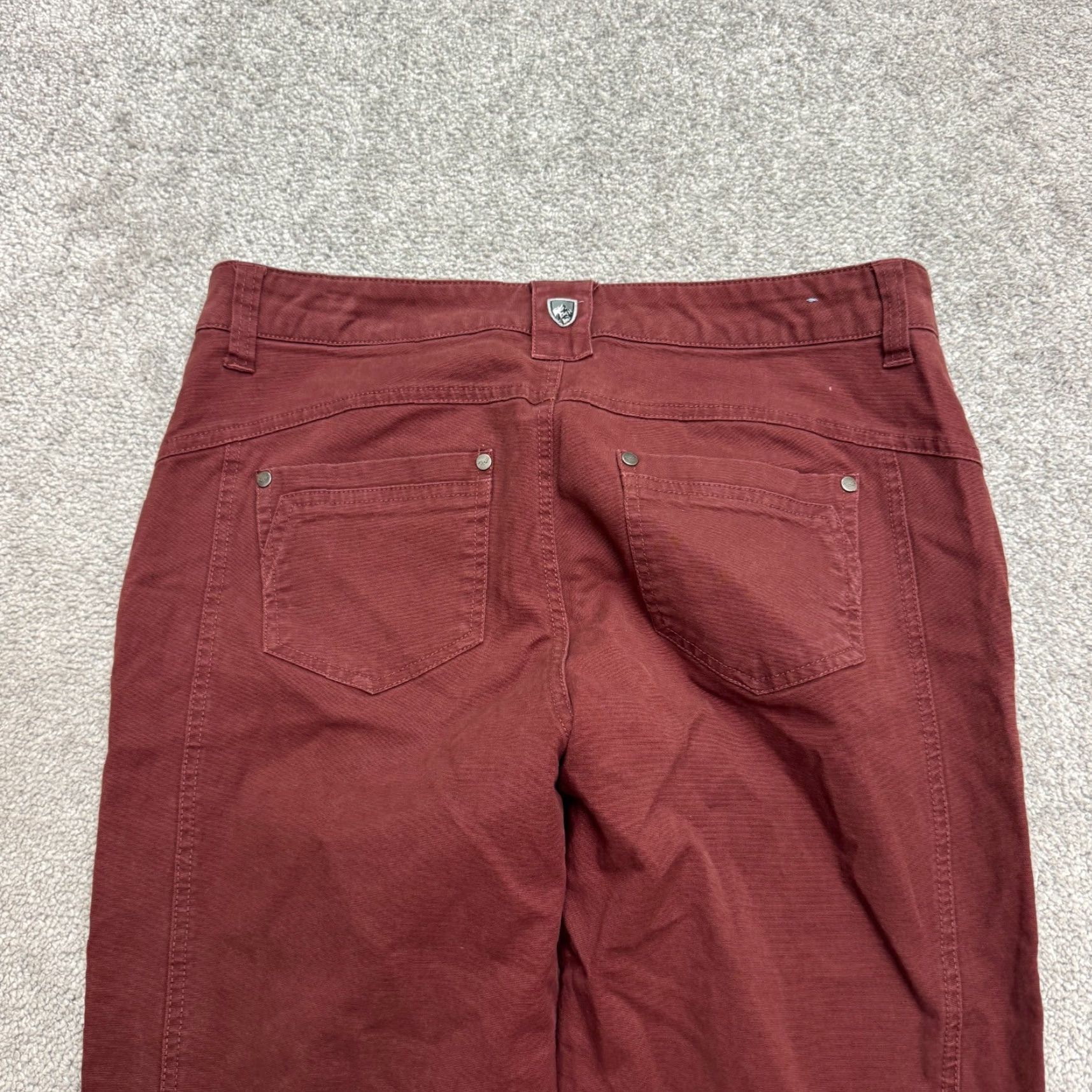 Vintage Kuhl Danzr Outdoor Jeans Women's 10 Burgundy Regular Red Mid Rise Stretch 32x29 Size 32" / US 10 / IT 46 - 4 Thumbnail
