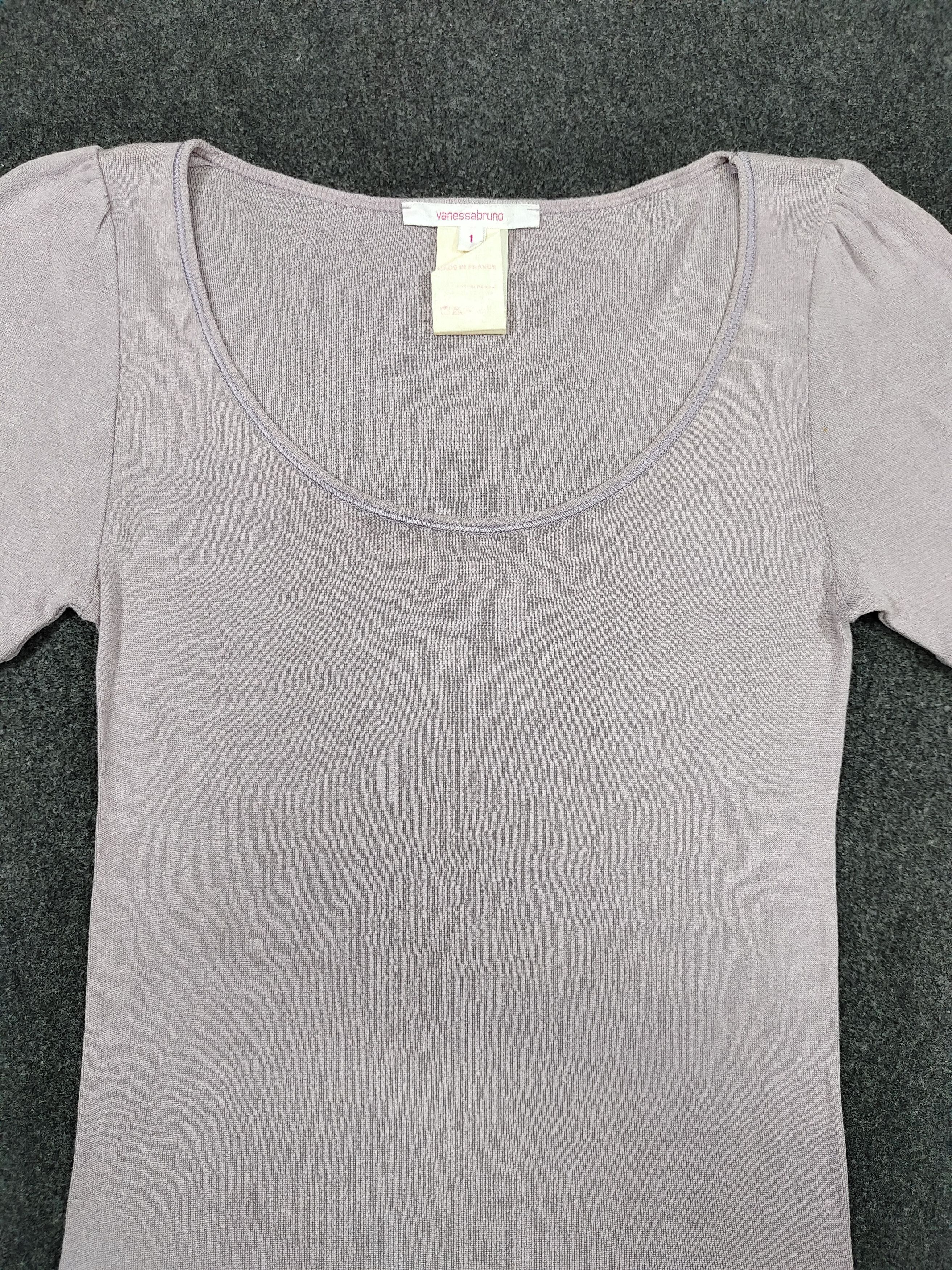 Vanessa Bruno 2000s Vanessa Bruno🇫🇷 Soft Lavender Puff Sleeve Knit Top Size S / US 4 / IT 40 - 7 Thumbnail