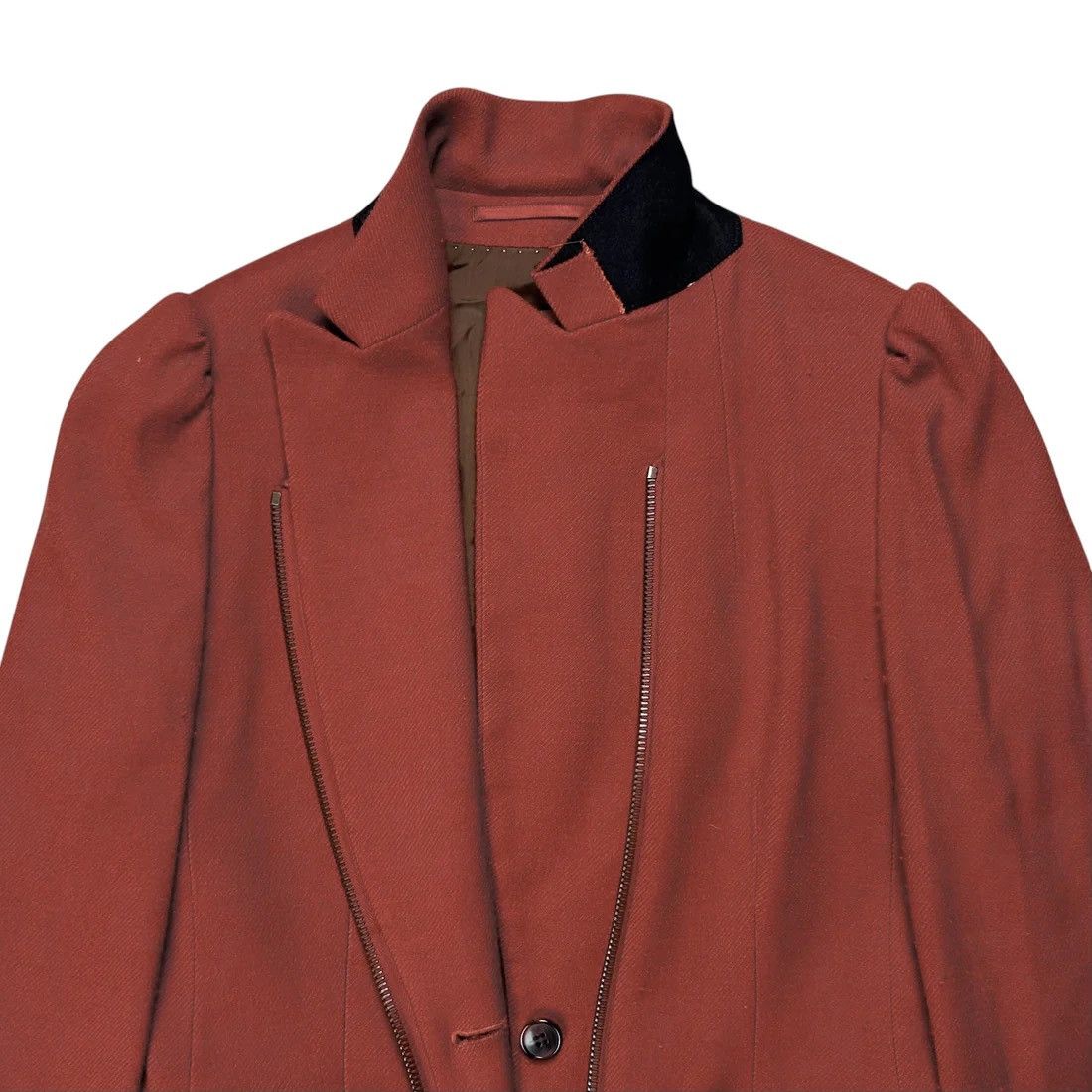 Dries Van Noten Dries Van Noten Zip Brushed Wool Blazer - AW11 Size US XS / EU 42 / 0 - 5 Thumbnail