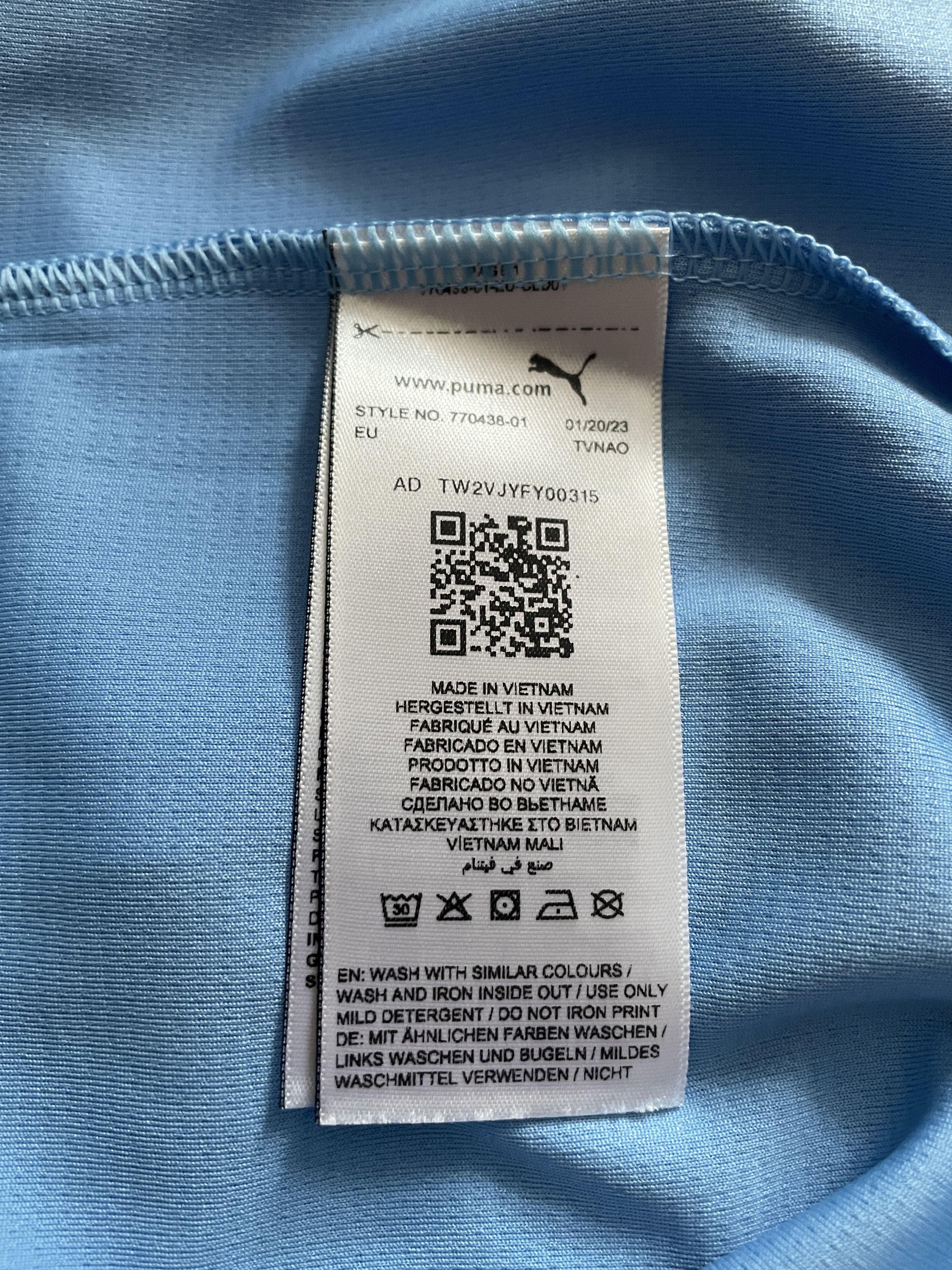Puma Manchester City Home Shirt 2023-2024 Soccer Jersey Size US M / EU 48-50 / 2 - 6 Thumbnail