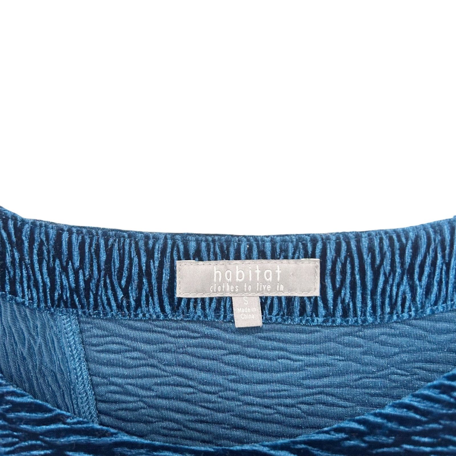 Habitat Habitat Blue Textured Velour Shirt Sz S Size S / US 4 / IT 40 - 2 Thumbnail