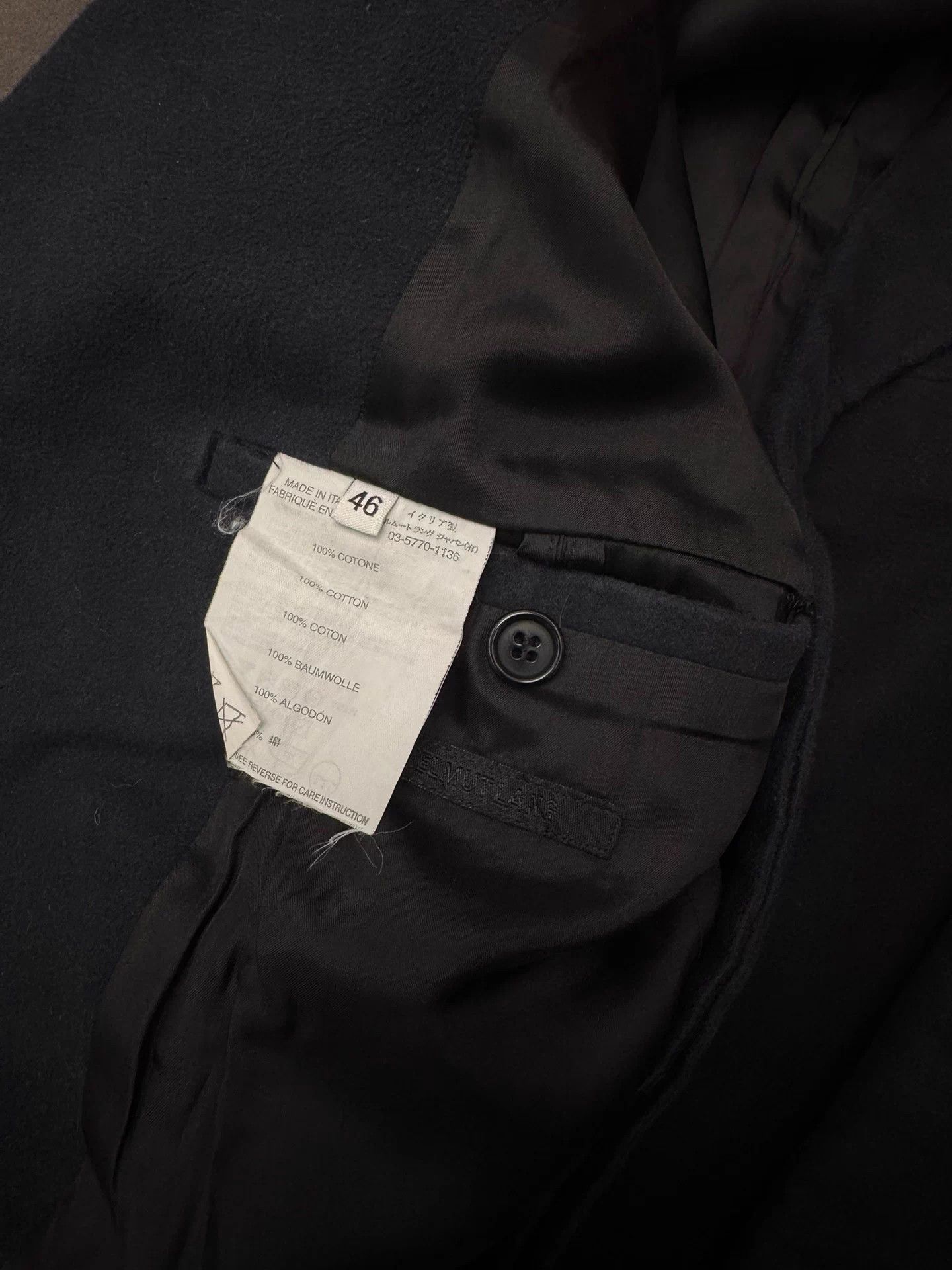 Helmut Lang Helmut Lang 2003 Chestfield Moleskin Black Coat 46 Size US S / EU 44-46 / 1 - 6 Thumbnail