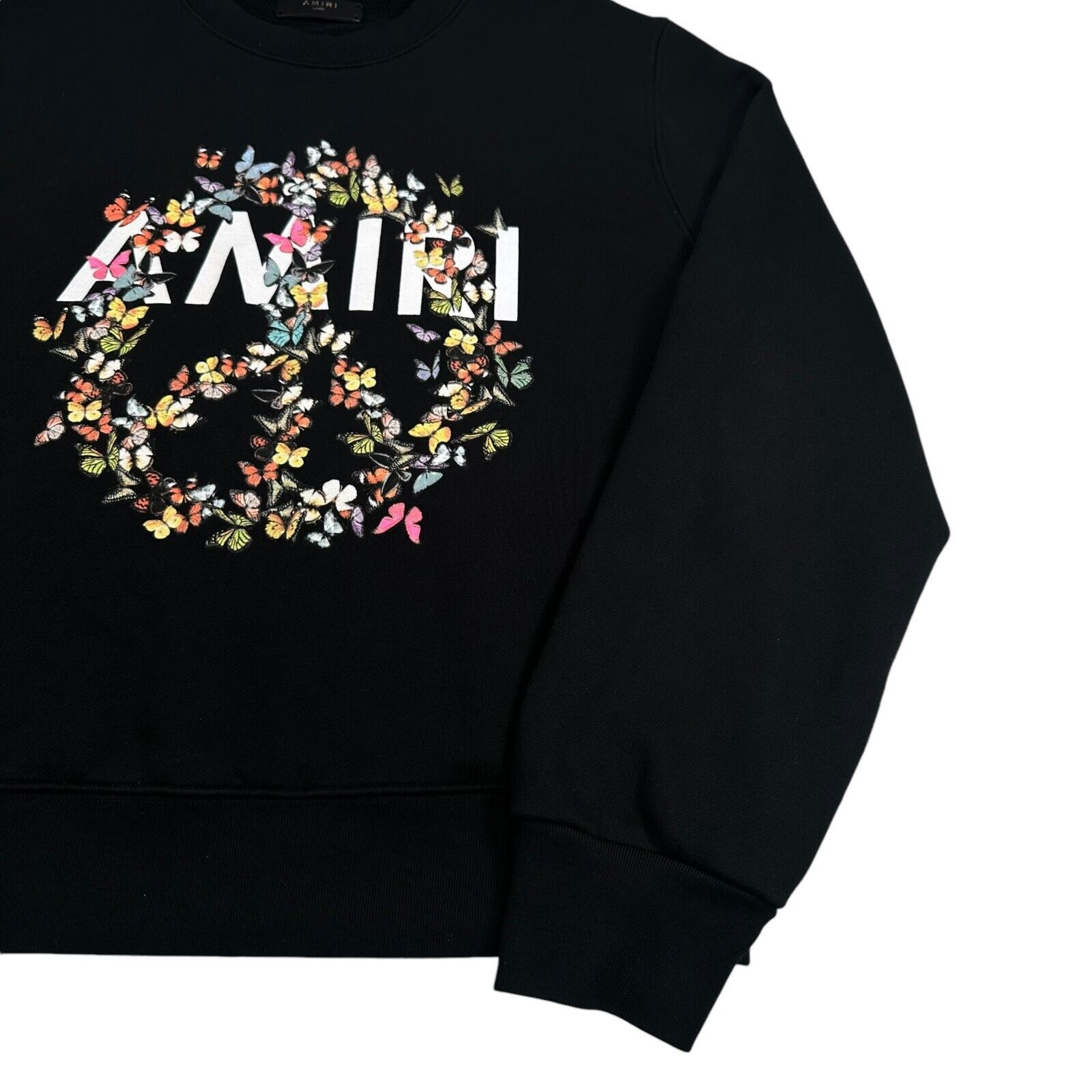 Amiri Amiri Size L Sweatshirt Black Floral Chest Peace Logo Size US L / EU 52-54 / 3 - 7 Thumbnail