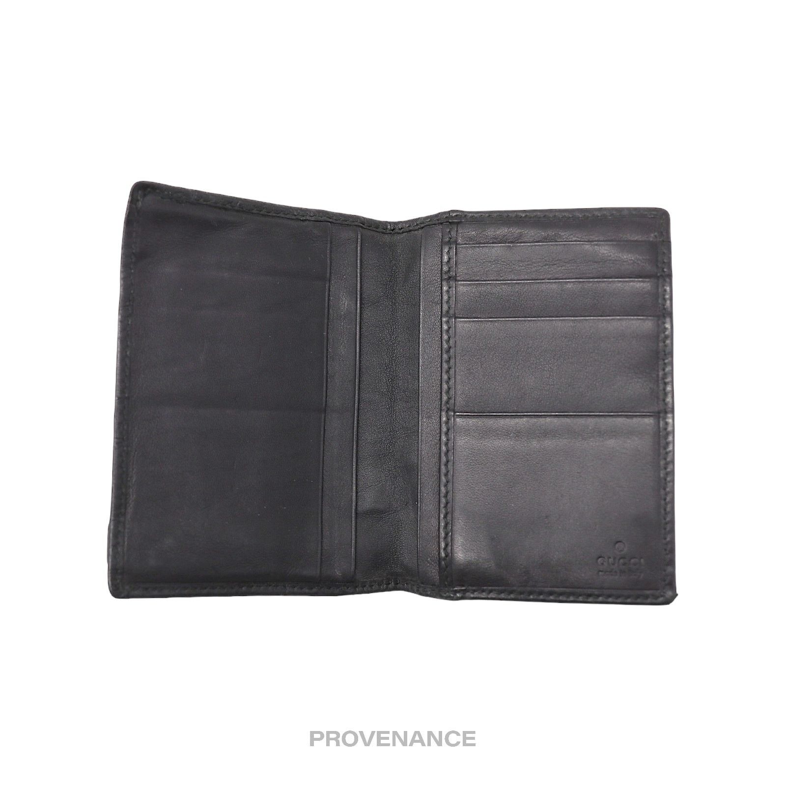 Gucci 🔴 Gucci Pocket Organizer Wallet - Black GG Guccissima Size ONE SIZE - 5 Thumbnail