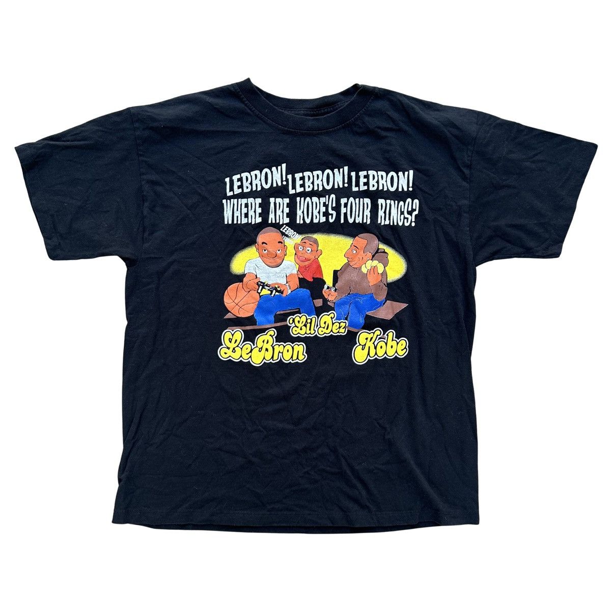 Vintage Vintage Lil Dez Kobe Bryant Lebron James Muppets Laker Shirt Size US XL / EU 56 / 4 - 1 Thumbnail