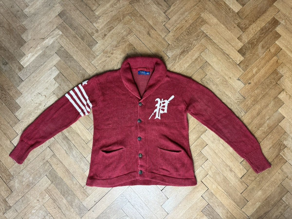 Polo Ralph Lauren Polo Ralph Lauren P Varsity Elbow Patch Cardigan L Size US L / EU 52-54 / 3 - 1 Thumbnail