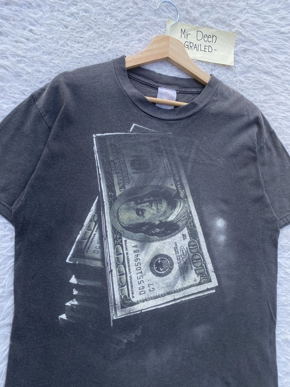 Vintage Vintage Hundred Dollar Bill Benjamin Franklin US Dollars tee Size US M / EU 48-50 / 2 - 6 Thumbnail