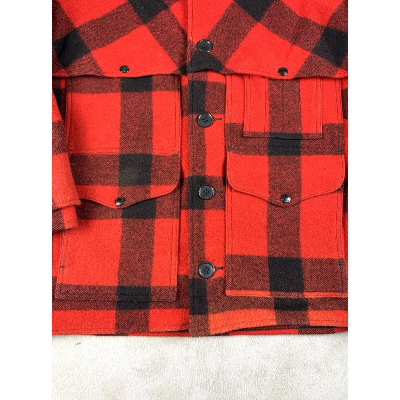 Filson VINTAGE Filson Cruiser Jacket Overcoat Plaid Red 44 Mens Wool Mackinaw Buffalo Pattern 83 Style Size US S / EU 44-46 / 1 - 2 Thumbnail