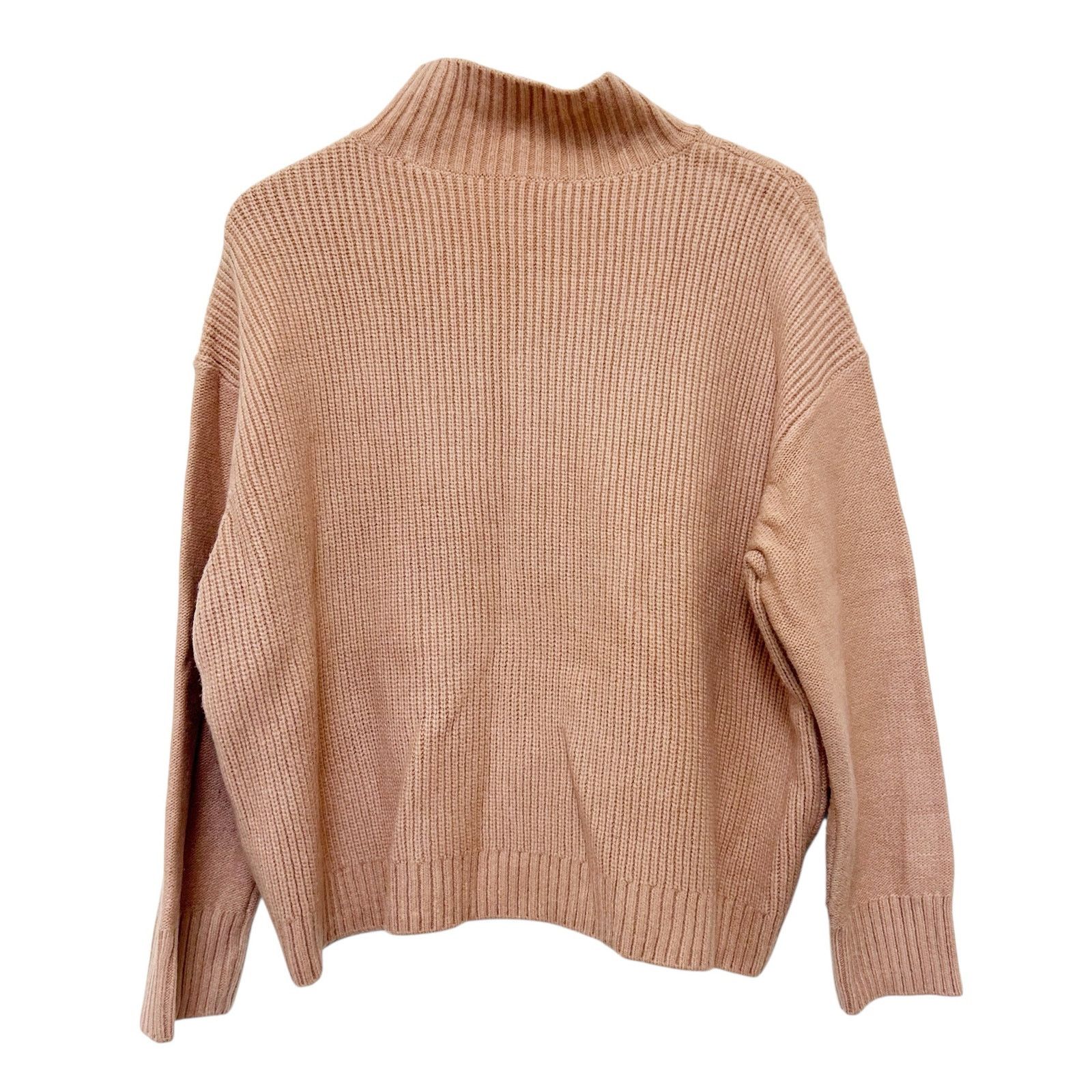 Loft Loft Tan Knit Wool Blend Mock Neck Sweater Sz M Size M / US 6-8 / IT 42-44 - 4 Thumbnail