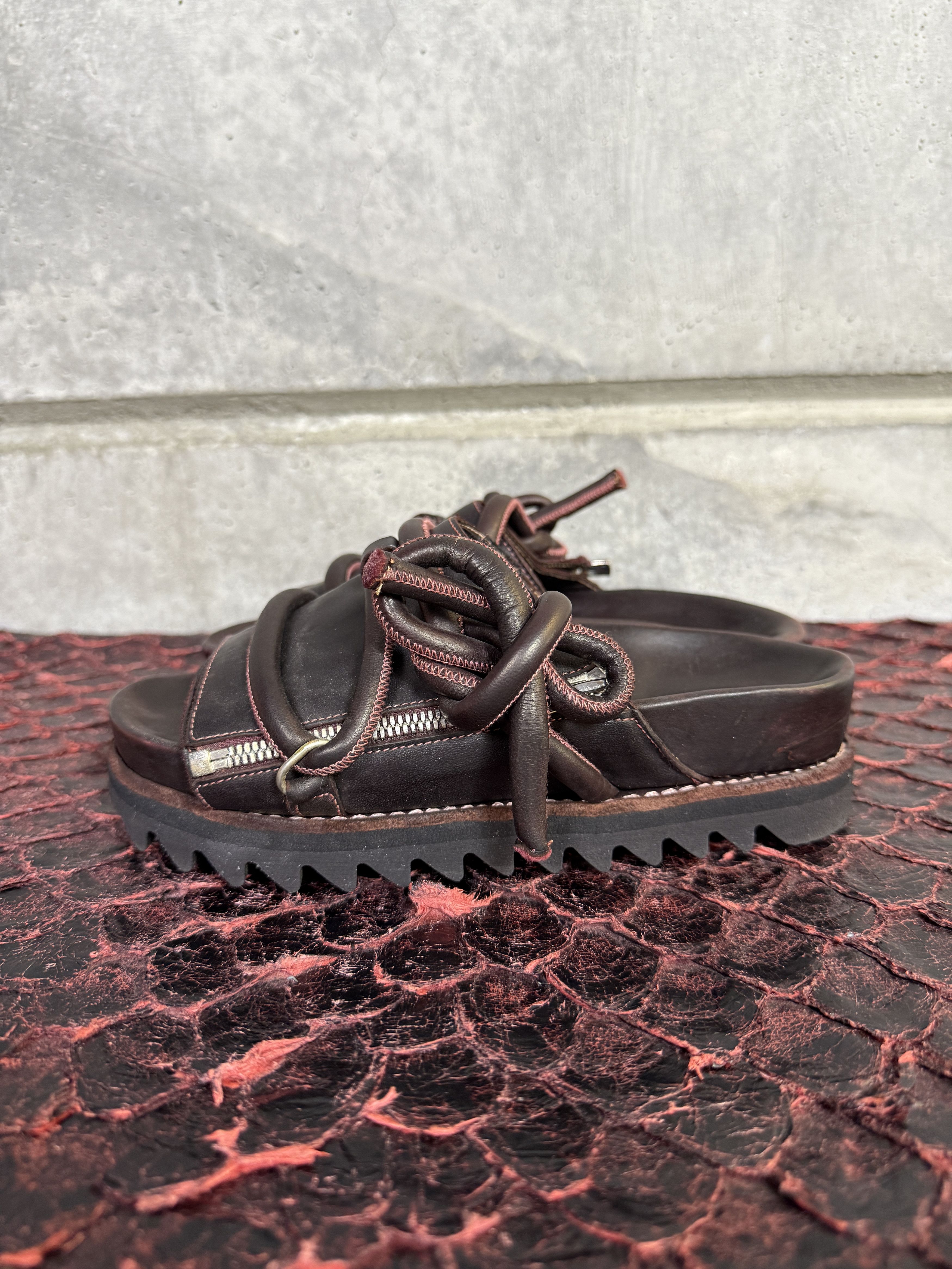 Guidi Guidi BRK09 Lace-Up zip Leather Sandals Size US 7 / IT 37 - 1 Thumbnail